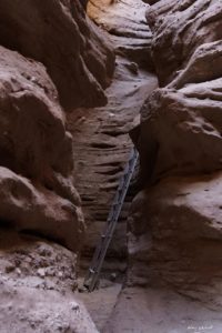 The "crux" ladder of Ladder Canyon